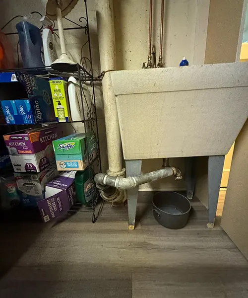 Removal of cast iron sink line and replace with pvc and clean out installation in Seattle 